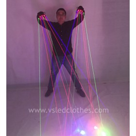 stage performance RGB laser gloves with 7pcs Laser